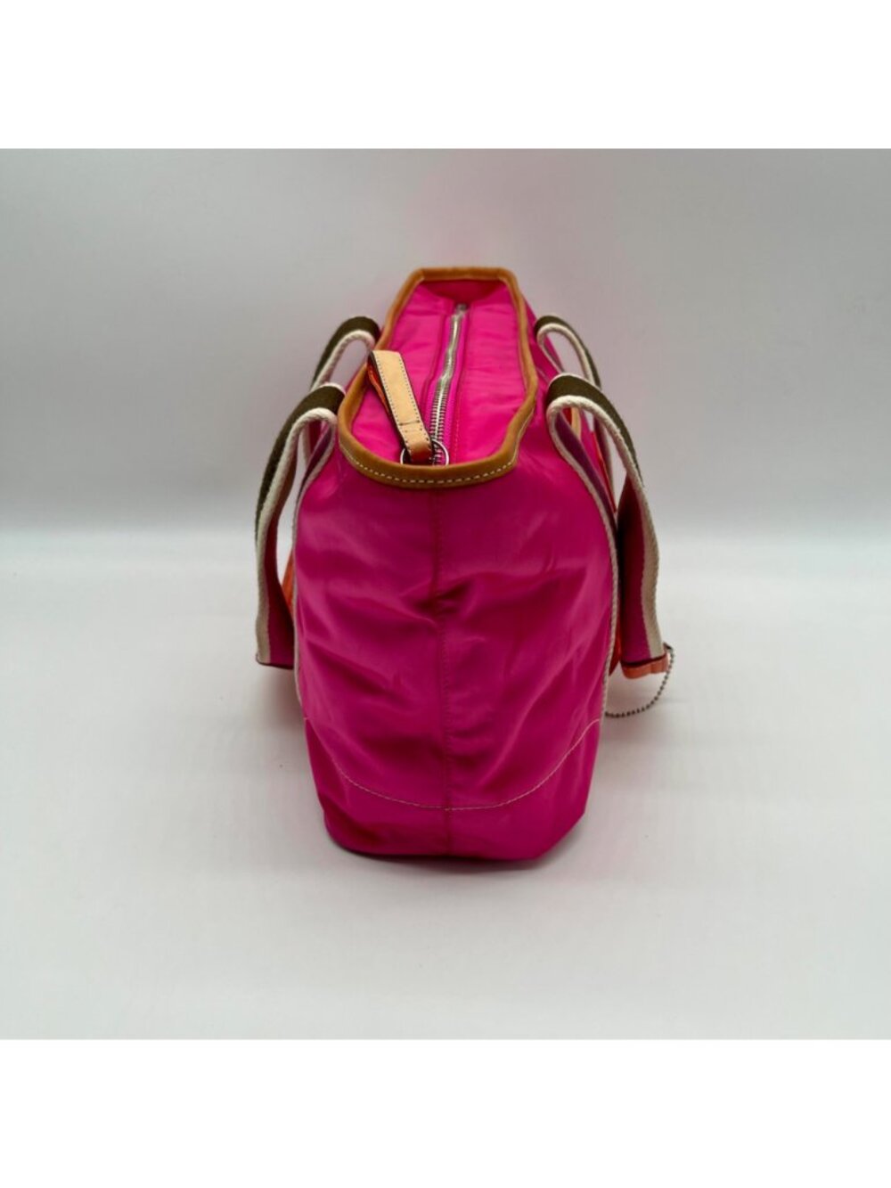 Coach Bright Pink Nylon Hampton Tote Bag 1894 - Picture 5 of 14